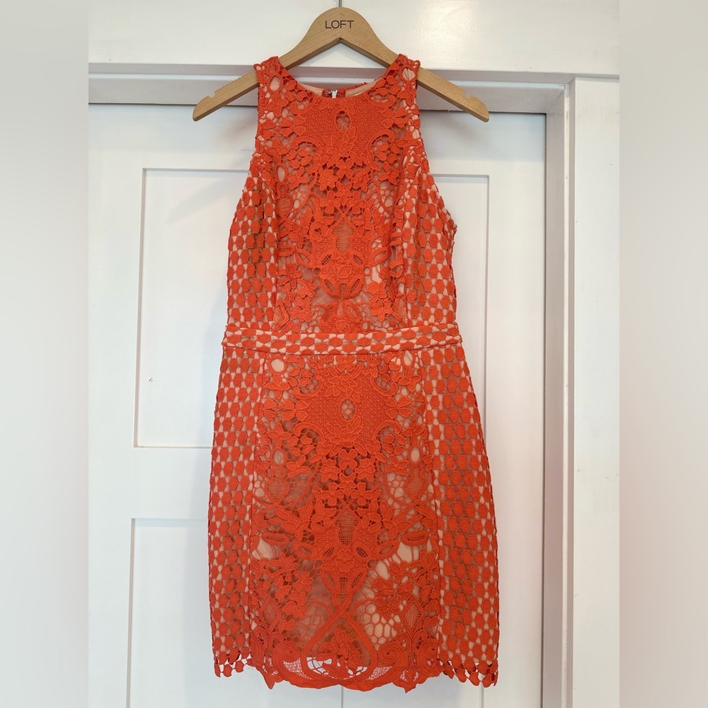 Endless Rose - Orange Lace dress - M